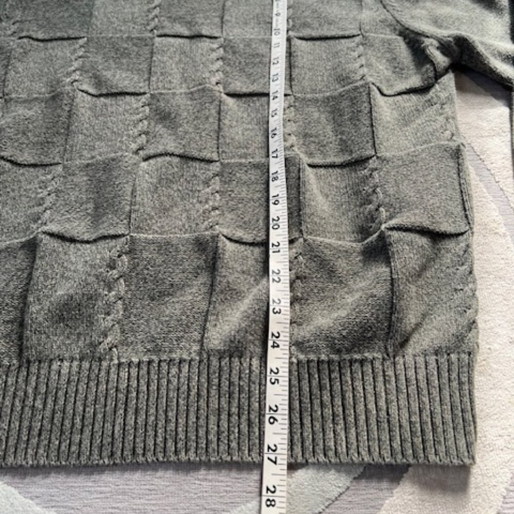 Vintage Geoffrey Beene Olive Classic Crew Neck Cotton Sweater  Men's XL - Picture 9 of 10